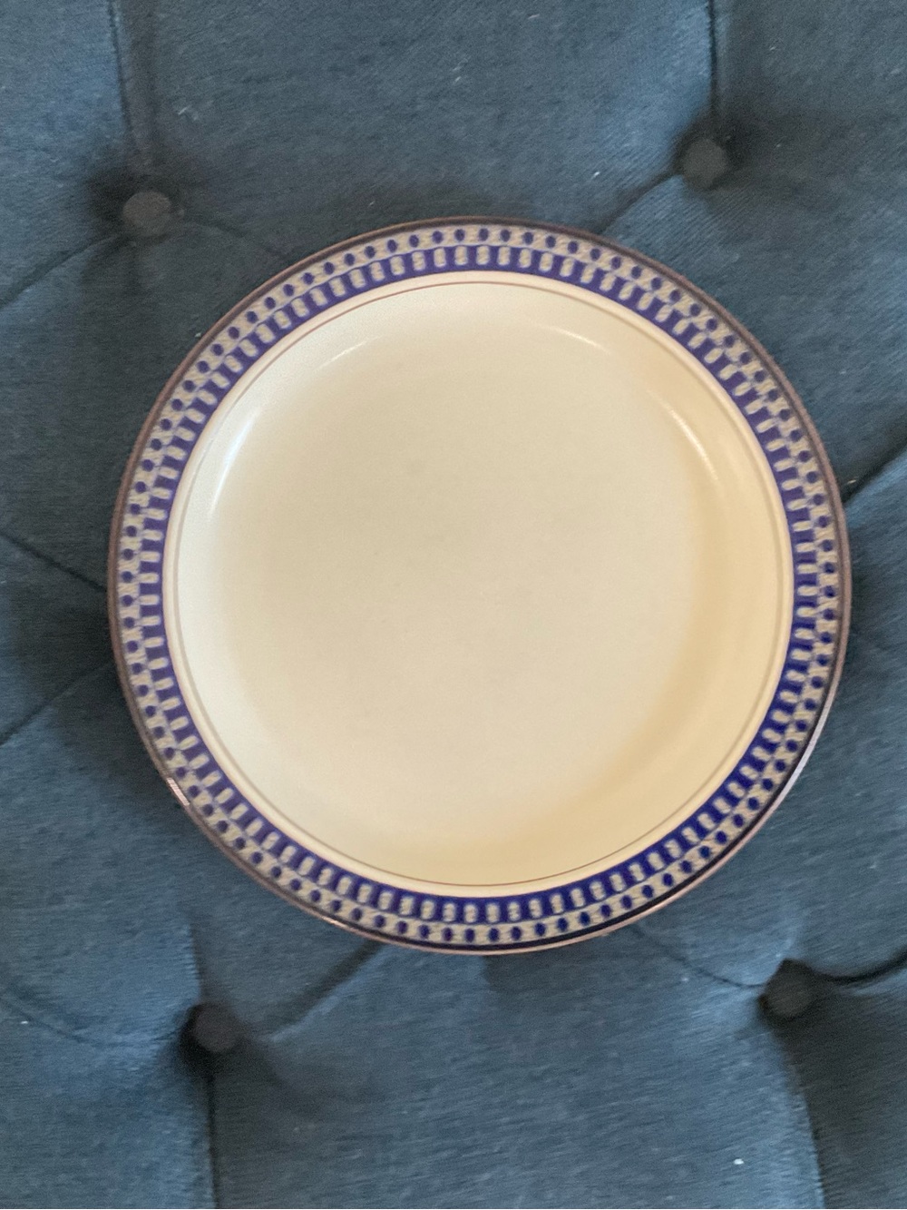Mikasa Potters Touch Aztec Blue Serving Bowl 9”